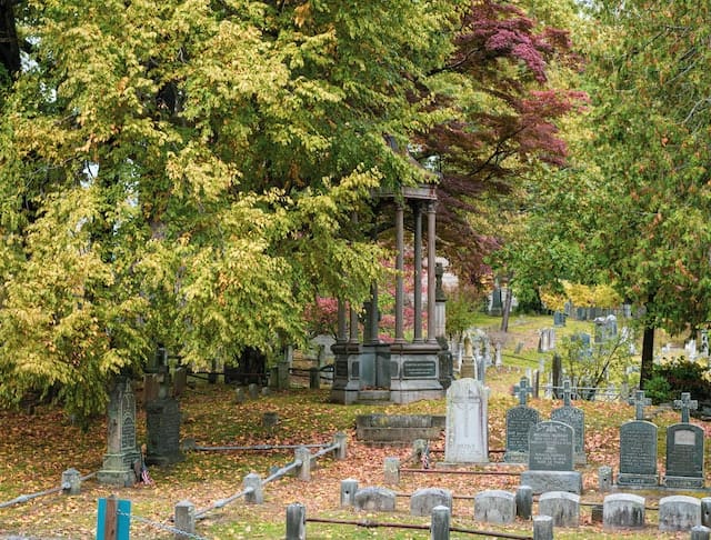 A cemetery in Sleepy Hollow.