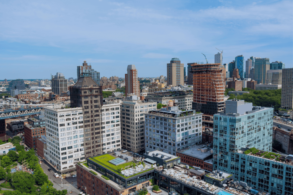 Aerial view of Downtown Brooklyn