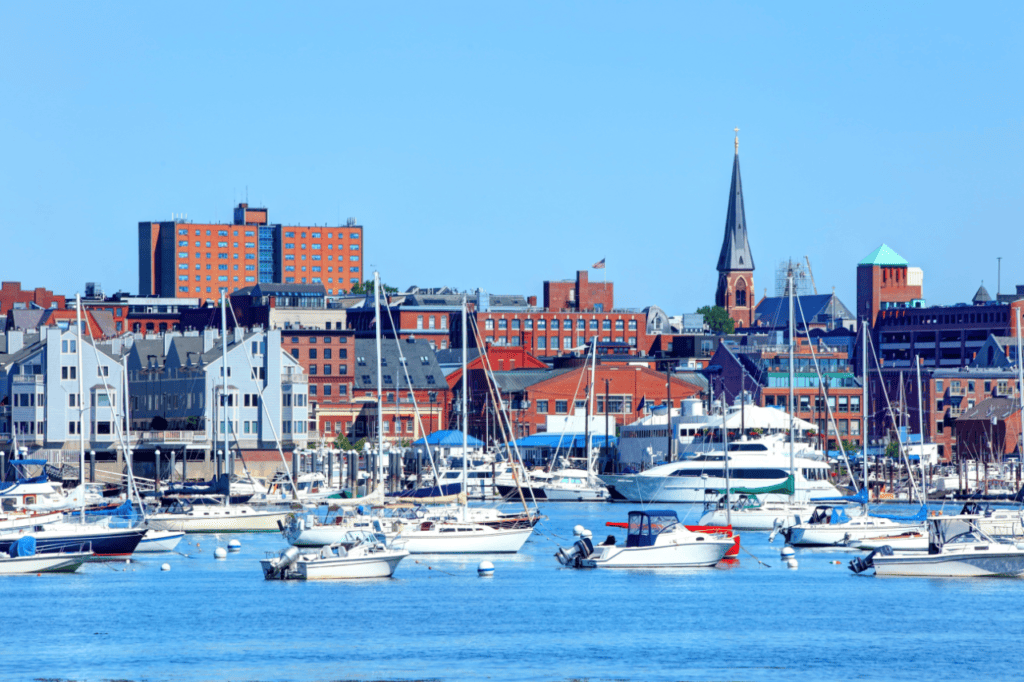 The Portland skyline, showcasing many of the places to stay in Portland.