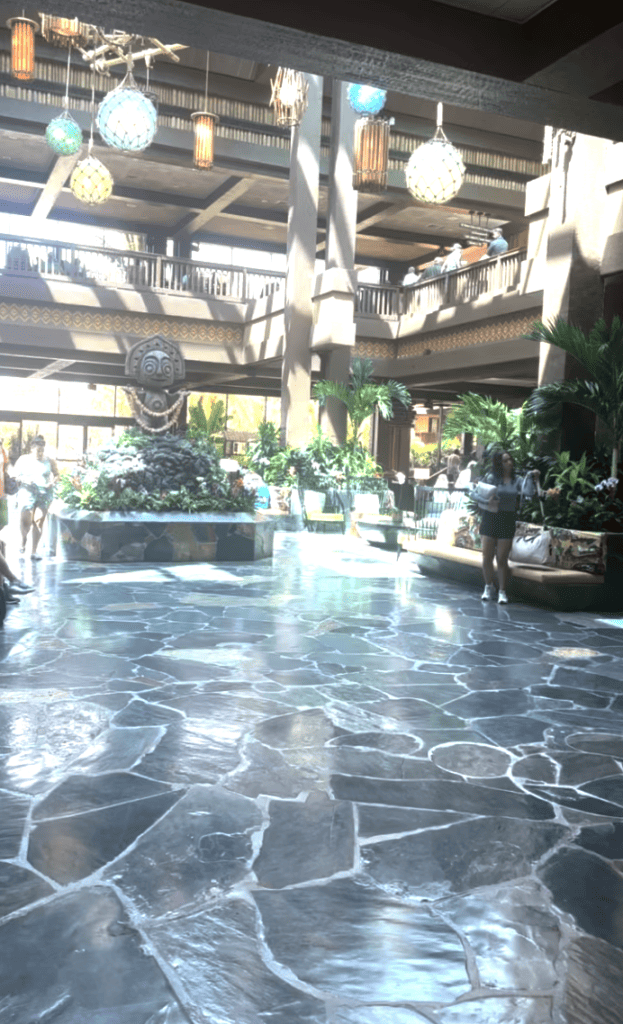 A Polynesian style lobby