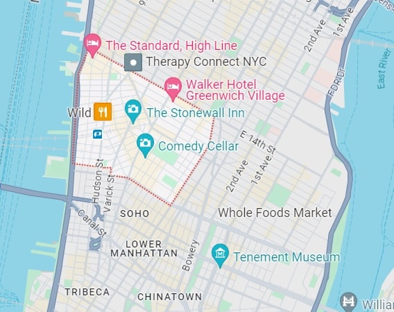 Map of where to live in NYC in your 30s - Greenwich Village