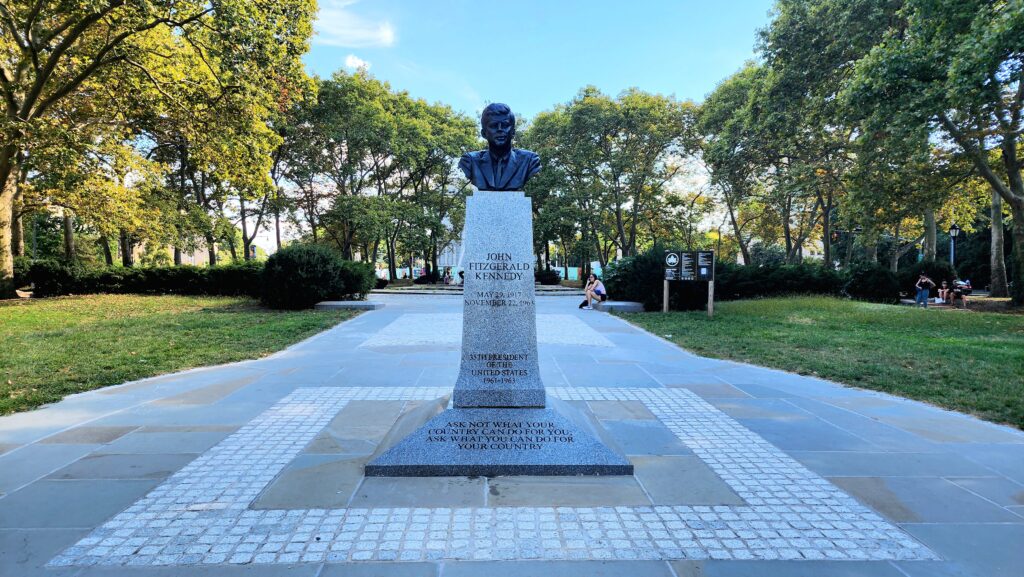 John F Kennedy Memorial Statue in Brooklyn